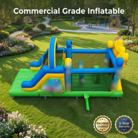 Château gonflable commercial de qualité supérieure en PVC 0,55 mm, toboggan et aire de saut, certifié EN14960, garantie 3 ans