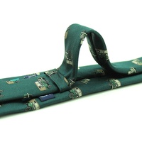 Cravate Homme Vintage Slim Vert Faite à la Main en Soie Jacquard Tissée 100% Soie, Personnalisée pour SUV, Vente en Gros