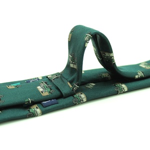 Corbata de seda 100% tejida jacquard para hombre, hecha a mano, estilo vintage, delgada, verde, personalizada, para SUV, venta al por mayor - Product Image 5