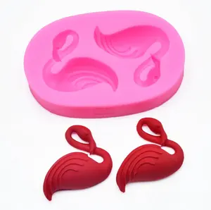 3D Flamingo Liquide Silicone Fondant Moules Pour Cupcake Toppers Chocolat Bonbons Gâteau Cookie Cuisson Décoration