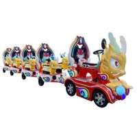 Train sans rails sur le thème du dragon chinois pour enfants, manège lumineux à LED pour centres commerciaux et parcs