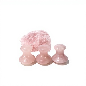 กัวซาหยกโรสควอตซ์รูปเห็ด 100% จากธรรมชาติ ลดบวม สำหรับใบหน้า - Product Image 3
