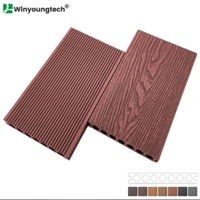 Planche de terrasse composite 3D moderne 146x23mm pour espaces de vie extérieurs