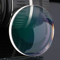 Vente chaude clair lentilles de lunettes 1.67 MR-7 bleu bloc unique Vision HMC lentille optique