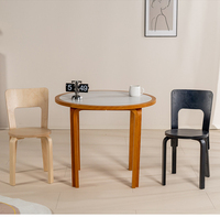Chaise d'appoint empilable en bois massif naturel, nouveau design, style français, mobilier pour la maison, chaises de restaurant et de café