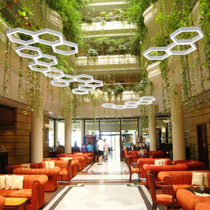 0.4m 0.6m 0.8m 0.9m 1m 1.2M <span class=keywords><strong>LED</strong></span> trần ánh sáng mặt dây tổ ong hình lục giác hồ sơ văn phòng khách sạn KTV phòng tập thể dục - Product Image 5