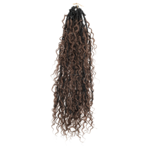 Boho synethic và tóc con người dreadlocks Crochet tóc dài Pre looped Bohemian bện locs 22 inch Boho mềm locs cho phụ nữ - Product Image 2