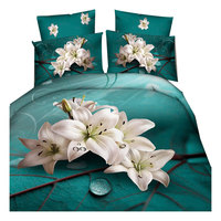 Parure de lit en coton 100% avec impression 3D d'ange, taille king