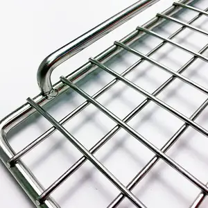 Hot Selling Customized Food Grade Roast Grill Mesh Bakery Bread Cooling Rack Stainless Steel BBQ Grill Rack
