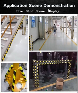 Perlindungan garasi industri profesional pelindung sudut dinding pipa permukaan tepi busa PU bentuk L kuning hitam pelindung sudut dinding - Product Image 5