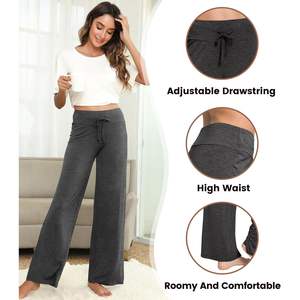 Pantalon de détente ample en viscose de bambou pour femme, doux, pour le yoga et la nuit - Product Image 4