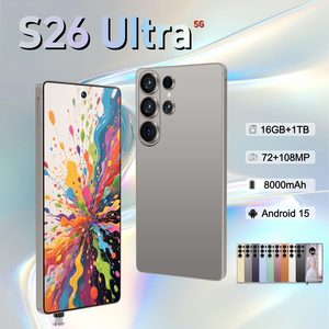 Nouveau <span class=keywords><strong>Smartphone</strong></span> S26 Ultra 5G 6,9 Pouces Déverrouillage Facial 16 Go+1 To Android 15 Double Appareil Photo HD 72+108MP Téléphone <span class=keywords><strong>de</strong></span> Jeu Antichoc Double SIM - Product Image 2