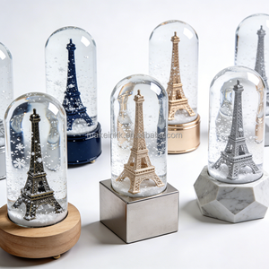 Globo de Nieve Personalizado con la <span class=keywords><strong>Torre</strong></span> <span class=keywords><strong>Eiffel</strong></span>, Recuerdo de Resina del Monumento de París con Base Personalizable para Viajes y Promoción de Marca - Product Image 5