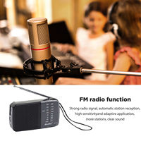 Radio de poche rétro personnalisée multibandes AM FM, récepteur ondes courtes pour extérieur et intérieur, haut-parleur rechargeable intégré