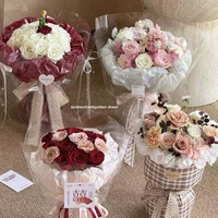 Kertas Pembungkus Buket Bunga Anti Air Motif Sayap Jangkrik Berkilau Warna Solid Matte-Finish 56cm X45cm DIY Floral