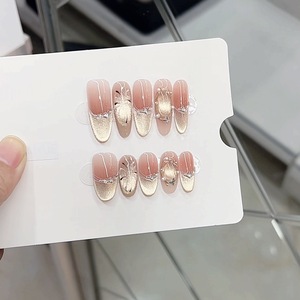 เล็บ<span class=keywords><strong>ปลอม</strong></span>ทำมือลาย<span class=keywords><strong>ตา</strong></span>แมวสวยหรู ทรงโลงศพ<span class=keywords><strong>ส</strong></span>ั้น ทรงอัลมอนด์ <span class=keywords><strong>ส</strong></span>ไตล์ฝรั่งเศส - Product Image 4