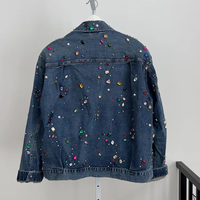 YUCHEN strass veste Amérique Street Wear à la mode personnalisé perles embelli Denim veste Jeans veste