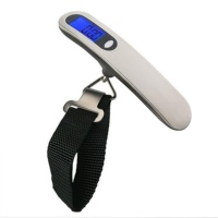 Balance à bagages compacte pliable de précision de 0,1 lb-Capacité de 50kg avec mousqueton pour valise/sac à dos