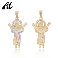 Pendentif tibétain pour jeune jésus religieux, chandail religieux, plaqué or 14K, 1 pièce, meilleure vente