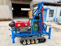 Mini-foreuse à roues de 100 m pour puits d'eau, machine de forage portable sur roues pour le forage de puits d'eau