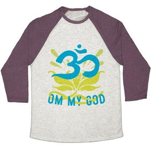 Om My God Unisex Tri-Blend <b>Baseball</b> <b>Tee</b> - Product Image 4