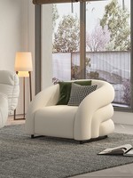Fauteuil simple de luxe nordique, style moderne minimaliste, pour salon, avec pieds en acier inoxydable, fauteuil de détente