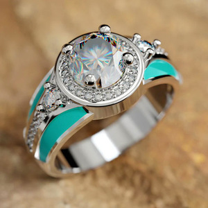 Anello Geometrico Vintage in Smalto per Donne, Gioiello da Dito Chic e Unico - Product Image 3