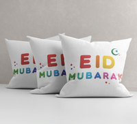 Coussins islamiques colorés Eid taies d'oreiller arc-en-ciel couleur Eid Mubarak housse de coussin pour musulman Eid maison décoration
