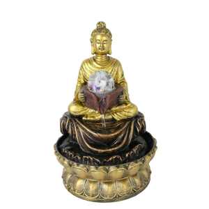 Offre Spéciale décoration de la maison petit YayBuddha indien <span class=keywords><strong>bouddha</strong></span> <span class=keywords><strong>fontaine</strong></span> de table d'eau en Base en plastique polyrésine Durable - Product Image 5