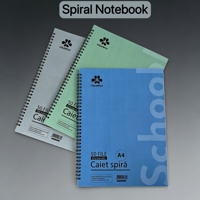 Carnet d'exercices personnalisé OEM/ODM, couverture rigide, reliure spirale, papier laminé, certifié ISO9001, 80 feuilles, cadeau promotionnel, école, entreprise