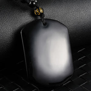 Obsidian-colgante de tótem de lobo para hombre y mujer, colgante de jade seguro, colgante con personalidad - Product Image 4