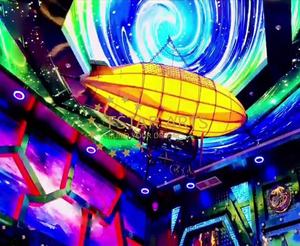 Aeronave Industrial Vintage, decoración colgante de techo de Metal, barco volador Retro Steampunk para bares - Product Image 1