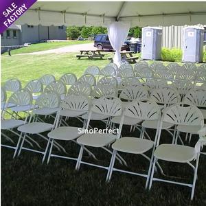 Juego de Mesa Rectangular y Sillas Plegables de Plástico Blanco para 8 Personas para Eventos, Bodas, Camping y Alquiler Comercial - Product Image 6