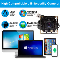Caméra USB ELP 0.01Lux faible luminosité H.264, caméra mini USB Full HD 1080p avec microphone