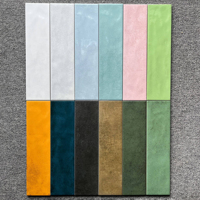 Carrelage mural en céramique fait main, vert brillant, style métro, personnalisé pour cuisine, salle de bain, projet de décoration intérieure, vente en gros