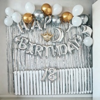 Rideau de franges holographique métallique 1x2m, rideau de pluie scintillant pour fête, toile de fond pour mariage, anniversaire, photomaton