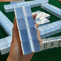 Jeu de Mahjong Américain Professionnel de Luxe Moderne en Acrylique et Mélamine, 160 Tuiles, Rouge, Nouvelle Collection, Vente Flash