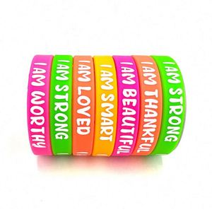 Pulseras de Silicona con Frases Motivadoras, Coloridas, Inspiradoras, Elásticas, Unisex, para Mujeres y Hombres, Regalos - Product Image 5