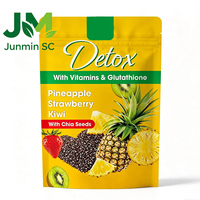 Poudre Détox Fruits et Légumes Kiwi Ananas Fraise Graines de Chia – Améliore la Densité Osseuse, Nettoie les Intestins, Boisson Antioxydante – OEM