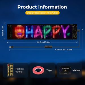 LUXONIC 59.5x12CM <b>LED</b> <b>Sign</b> Display USB 5V Flexible Programmable Bluetooth APP Retail Store Entrance Office Promotional - Product Image 6