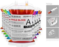 2022 décoration d'halloween sac de sang Double Tube boisson éclaboussures Vampire bouteille accessoires Cosplay fête Halloween accessoires