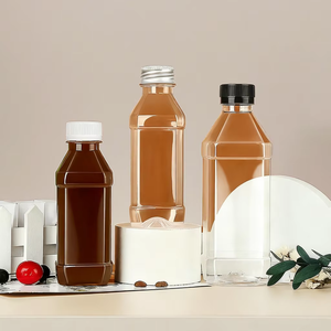Bouteille en plastique transparente vide en gros pour jus, eau minérale, thé, boissons, avec <span class=keywords><strong>bouchon</strong></span> à vis, 100 ml, 350 ml, emballage - Product Image 6