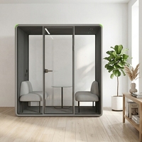 Cabine de bureau insonorisée modulaire pour jardin extérieur, cabine de réunion acoustique, boîte silencieuse