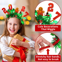 Serre-têtes de Noël en guirlandes, cerceaux à cheveux sapin de Noël, bonhomme de neige, renne, accessoires de fête, cosplay, accessoires photo, accessoires pour cheveux pour enfants et adultes