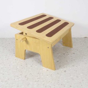 Repose-pieds réglable en bambou pour bureau à domicile, pour sous le bureau, soutient le confort des pieds, réduit la pression sur les jambes, élévateur de pieds pour une longue séance assise - Product Image 1