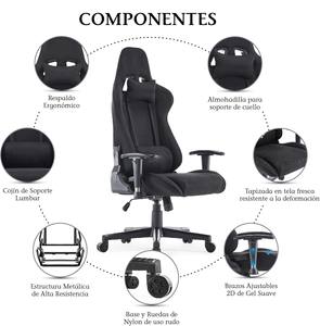 Silla <span class=keywords><strong>Gamer</strong></span> Moderna de Oficina para PC, Económica y de Alta Calidad, en Tela PU Azul, con Reposapiés y Reposabrazos 2D con Función de Masaje - Product Image 4