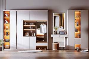 Contemporary Modern Design Wood Panel <b>Shoe</b> Cabinet for Home Bedroom Dining Living Room or School Furniture - Product Image 4