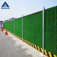Anton Vorgefertigte Stahl-Gerüstkonstruktion |   Modularer Baustellenzaun 2m X 3m 10ft Höhe Moderner Stil Lackierte Oberfläche für Straßeninstandhaltung