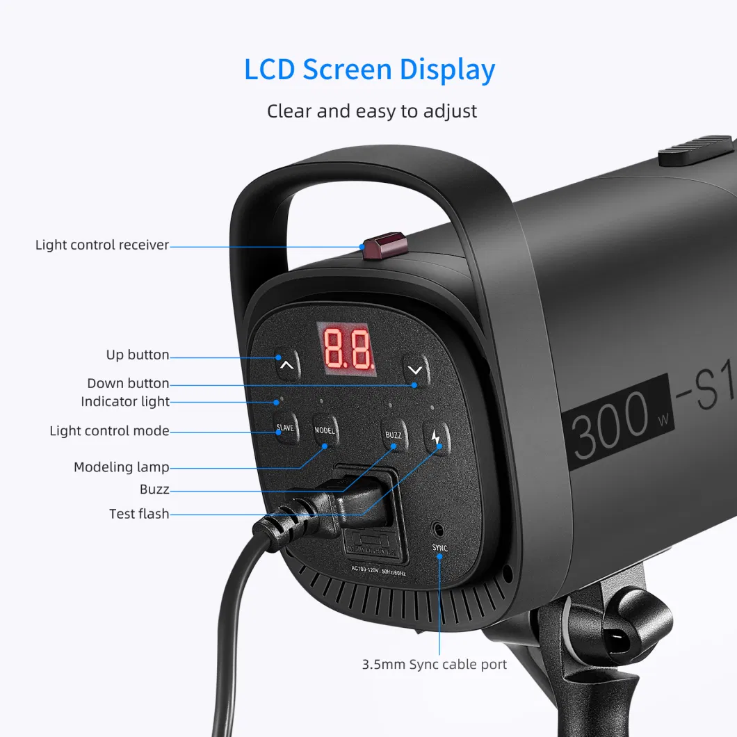Neewer S101-300W Studio Moonlight Strobe Flash Light - 5600K