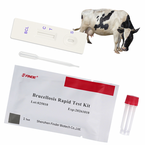 Kit de test rapide d'instrument vétérinaire pour la détection de carte Brucellose Ab d'anticorps 100 Pic pour moutons bovins caprins bovins Brucella Ab - Product Image 1